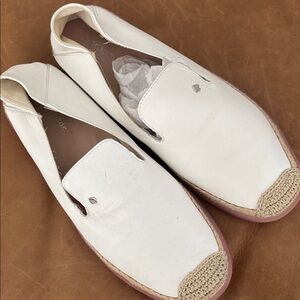 Kate Spade White Slip-On Espadrilles 8.5/9